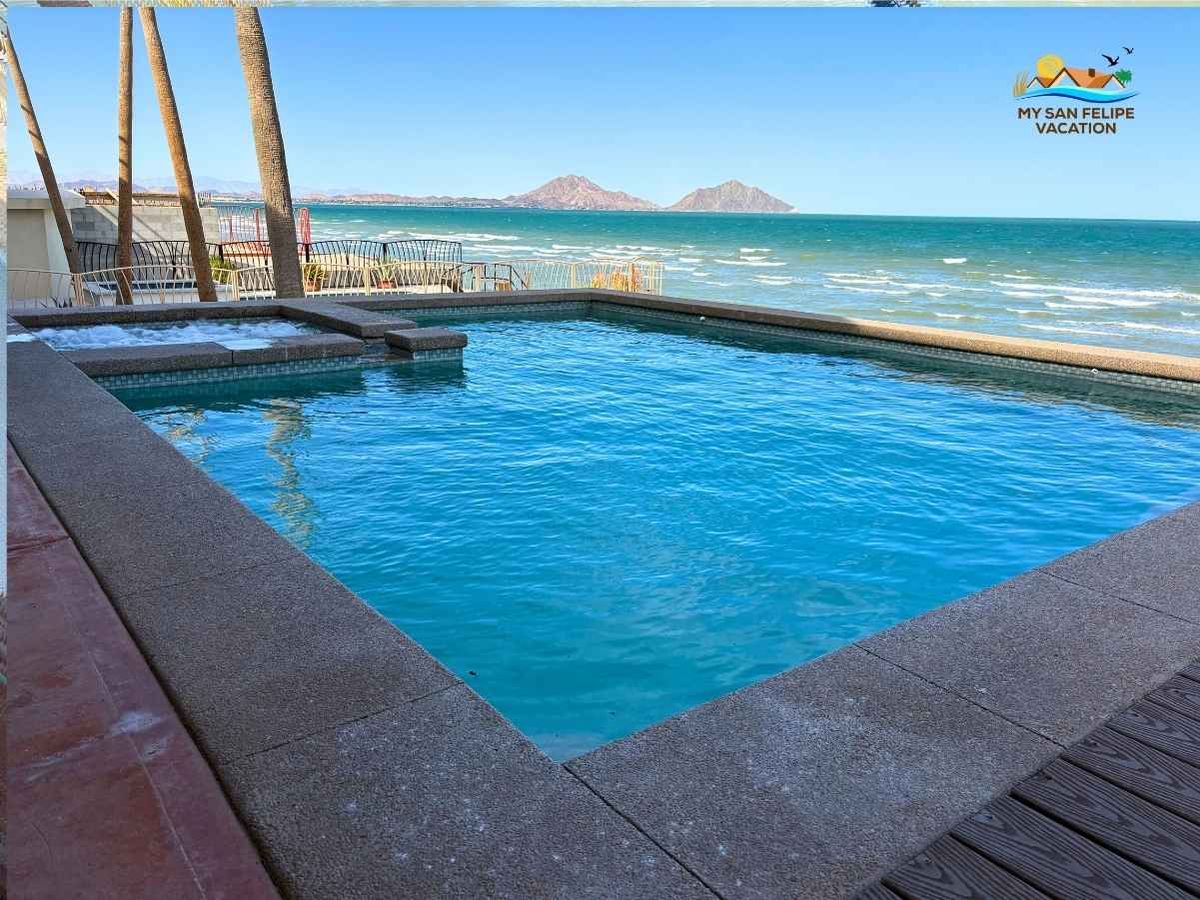 Casa Francisco San Felipe Baja Beachfront Vacation Rental Villa - Private Pool next to beach