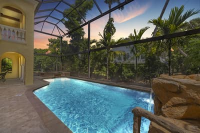 150 yards to the beach. Waterfall resort style pool, private theater and more